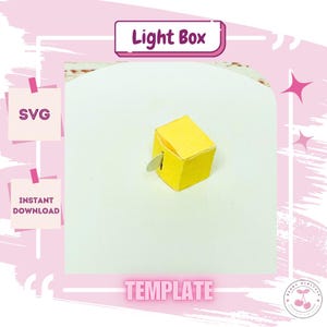 Cake Topper Light Box: Abnehmbarer Stick svg Dateien (Digitaler Download)