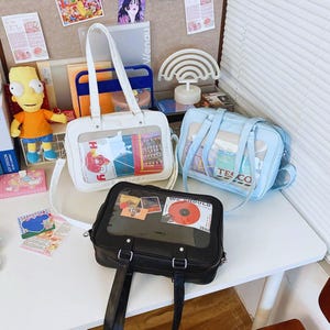 Ita Bag – Transparent Y2K Shoulder Purse for Teen Girls | Preppy Crossbody School Bag | Kawaii Bookbag for Pins & Accessories