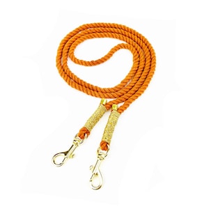 Bronze mobile phone chain with carabiner and gold end caps for women | adjustable, hang your phone around your neck