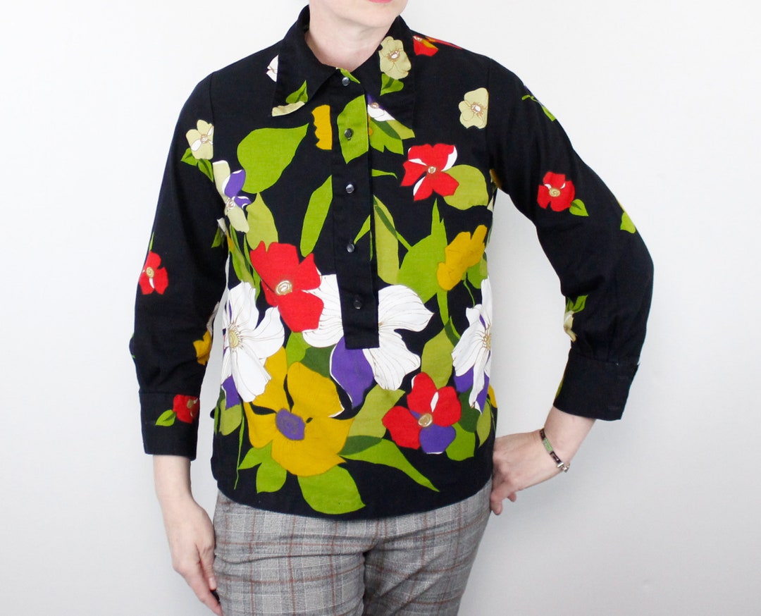 Vintage 60's Alfred Paquette Brand Pullover Blouse With Etsy