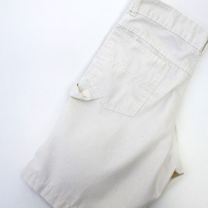 Vintage 70's Sears Style Works Shorts Painter Style Off White 32 Waist image 3