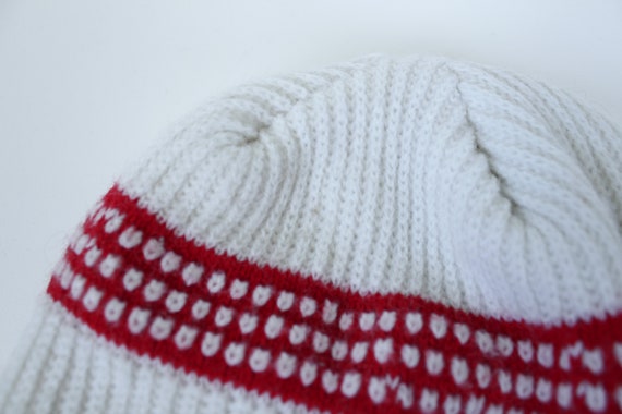 Vintage 70s Enjoy Coca-Cola Beanie - Off White & … - image 5