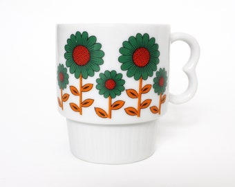 70s Vintage Tea Cup / Coffee Cup - Made in  JAPAN, cute flowers