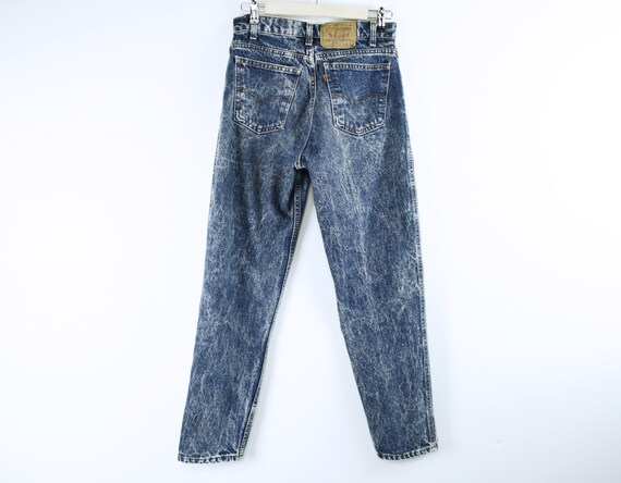 Vintage 80s Acid Washed Levi's - High Waist Taper… - image 6