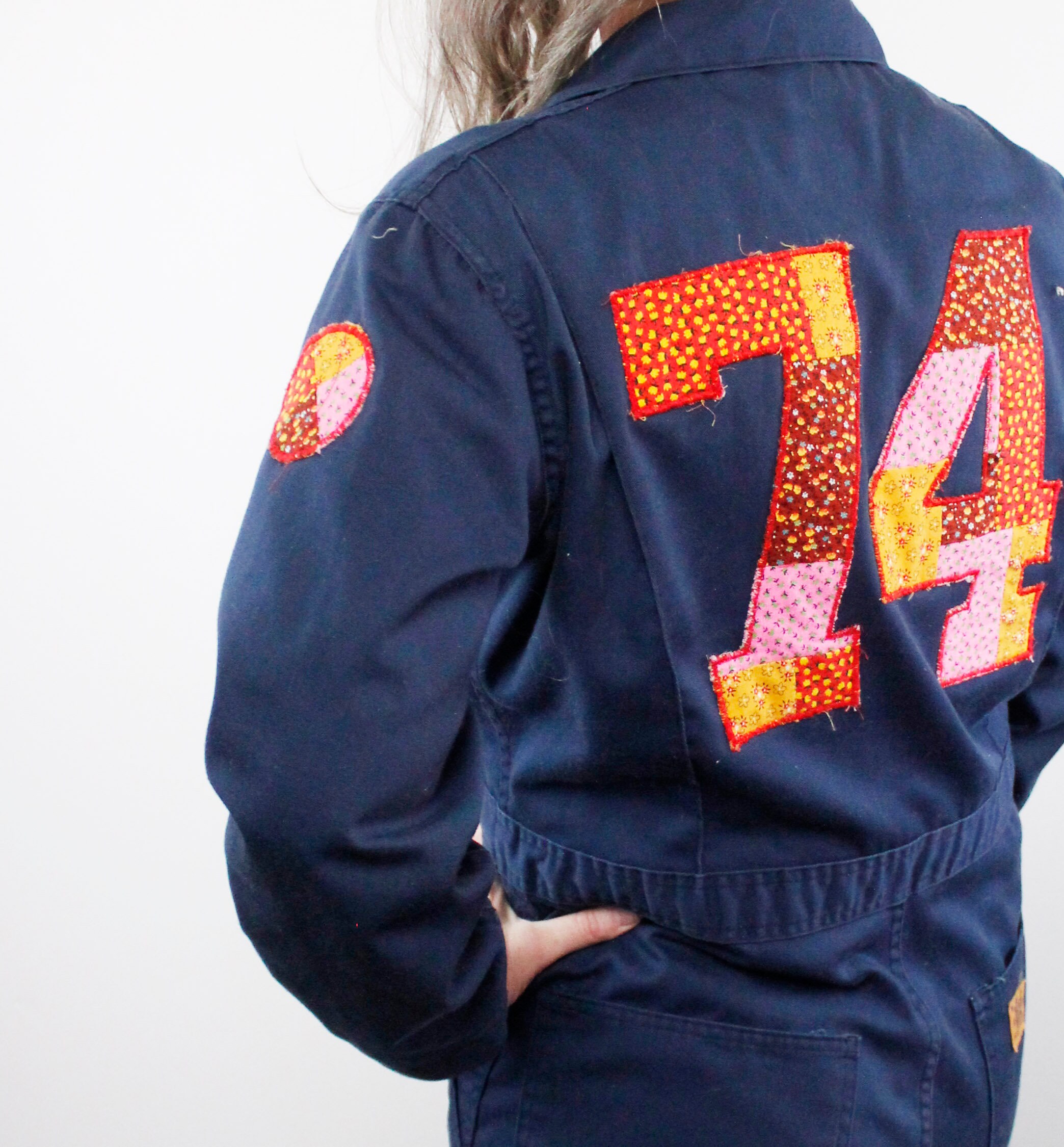 70s / 80s Vintage Big Ben Wrangler Coveralls, Handmade Applique