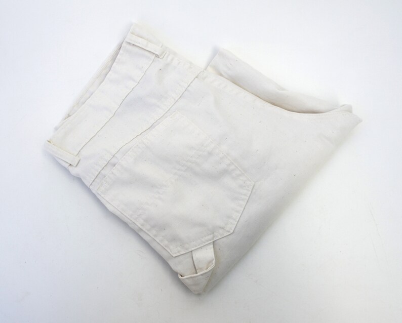 Vintage 70's Sears Style Works Shorts Painter Style Off White 32 Waist image 4