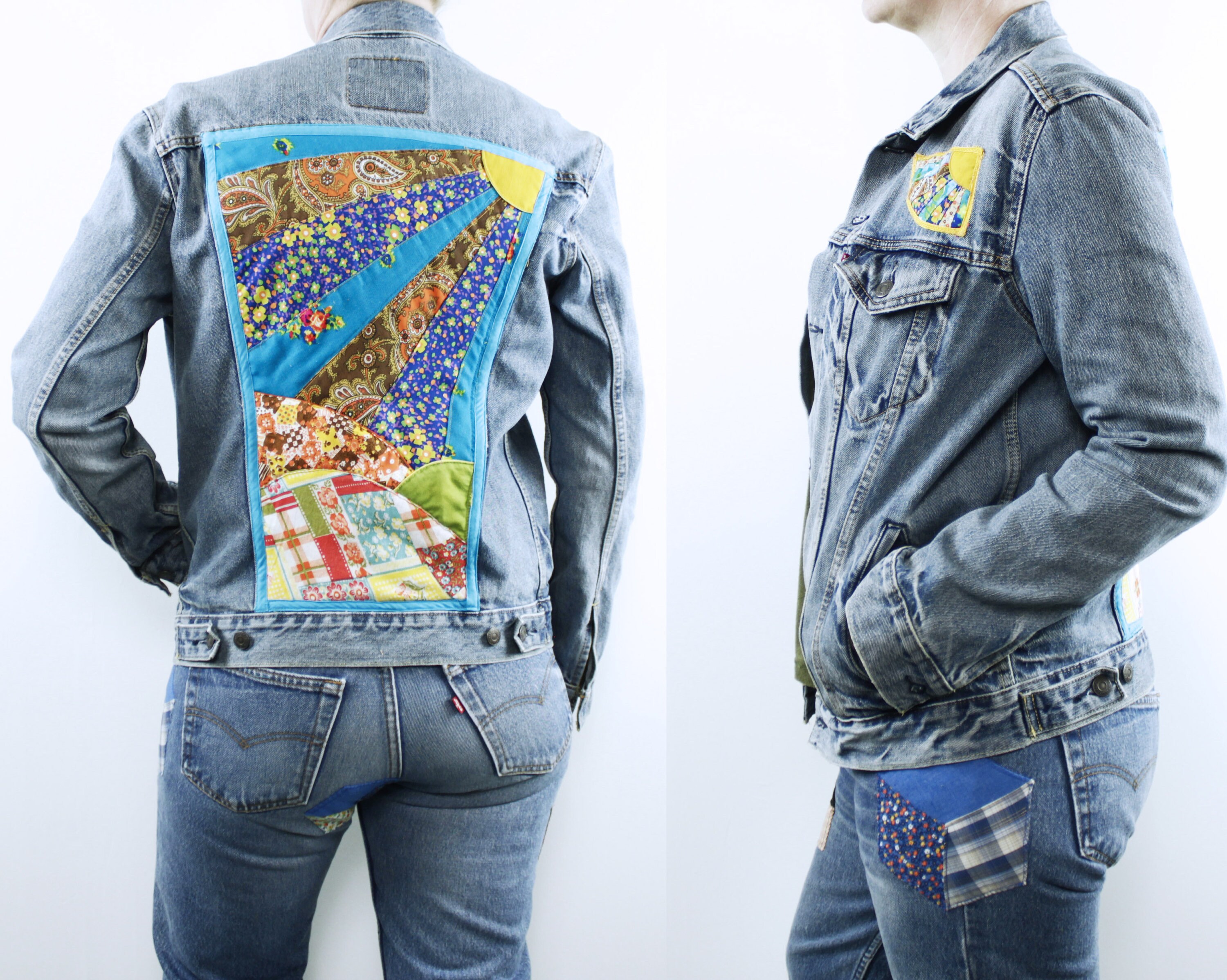 Denim Quilted Jacket - Etsy