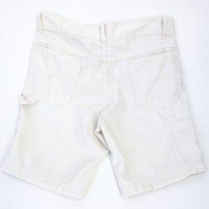 Vintage 70's Sears Style Works Shorts Painter Style Off White 32 Waist image 2