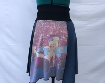 Recycled tee shirt skirt  small with rayon yoga style waistband