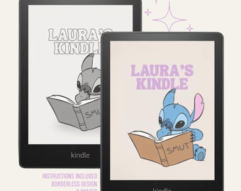 Kindle Lock Screen with Your Name, Stitch Smut Reader Lock Screen, Bookish, Custom Kindle Girlie Lockscreen, Disney Paperwhite Screensaver