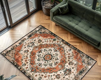 Bohemian Medallion Rug, Gothic Decor, Medieval Fantasy Rug, Doormats, Living Room Rug, Unique Gift, Custom Rug, Traditional Carpet, Vintage