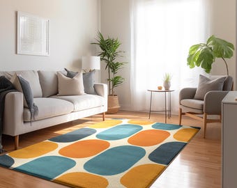 Mid-Century Modern Rug, Gothic Decor, Medieval Fantasy Rug, Doormats, Living Room Rug, Unique Gift, Custom Rug, Traditional Carpet, Vintage