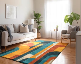 Mid-Century Modern Rug, Gothic Decor, Medieval Fantasy Rug, Doormats, Living Room Rug, Unique Gift, Custom Rug, Traditional Carpet, Vintage