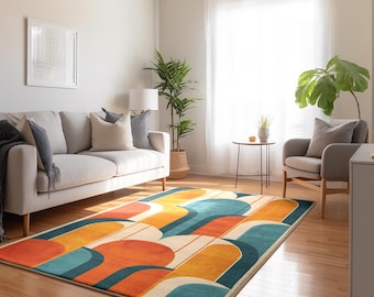 Mid-Century Modern Rug, Gothic Decor, Medieval Fantasy Rug, Doormats, Living Room Rug, Unique Gift, Custom Rug, Traditional Carpet, Vintage