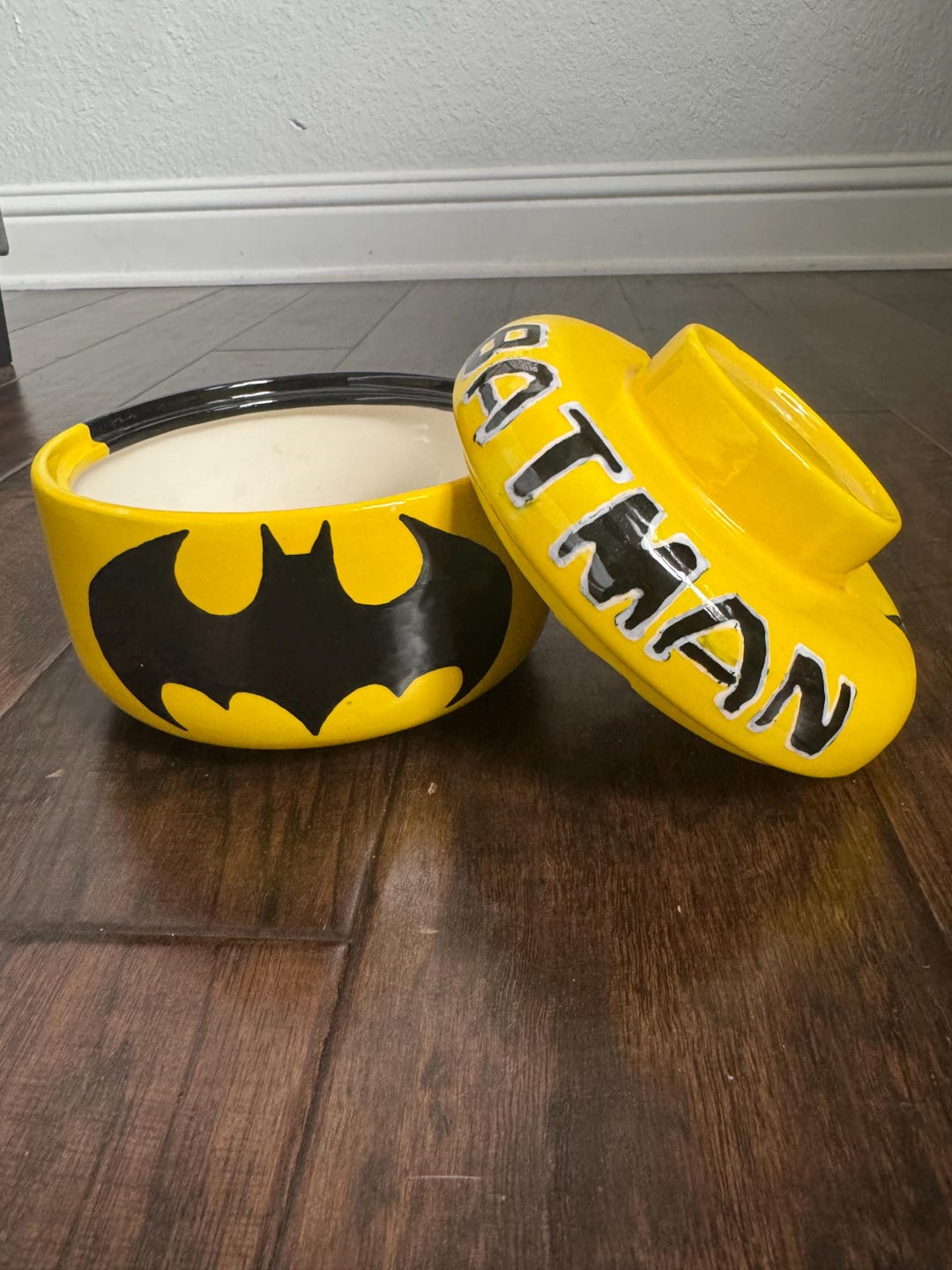 Hand Painted Batman Ceramic Jar – Superhero Cookie or Candy Container ...