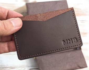 Minimalist Wallet, Business Card Holder, Personalized Gift for Him or Her