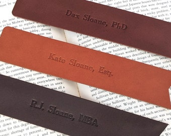 Graduation Bookmark, Personalized Leather Bookmark, Graduation Gift for Her or Him, 2023, College, High School, Phd, Masters, MBA, Doctorate