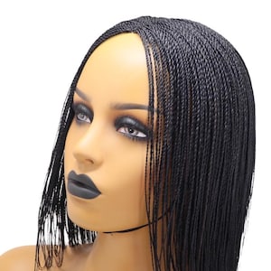 Short Braided Wig, Feather Hair Braid Twist Wigs