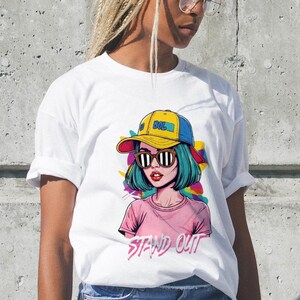 Bold Pop Art Stand Out Graphic Tee – Colorful Retro Comic Style Shirt – Unique Statement T-Shirt for Trendy Outfits, Gildan 5000