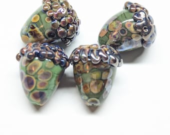 Acorns - Fairy Magic - Handmade Lampwork Beads