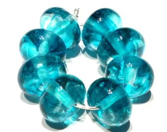 Blue Bay - Spacers - Handmade Lampwork Beads