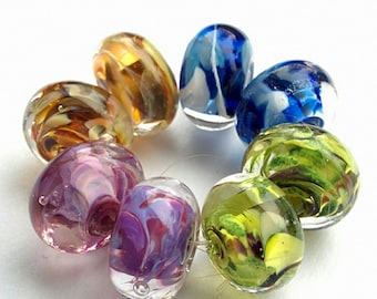 A Bead for All Seasons - Simple Spacers - Handmade Lampwork Beads - SRA - UK.