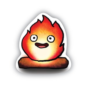 Calcifer Sticker | Cute Howl’s Moving Castle Vinyl Decal | Studio ...