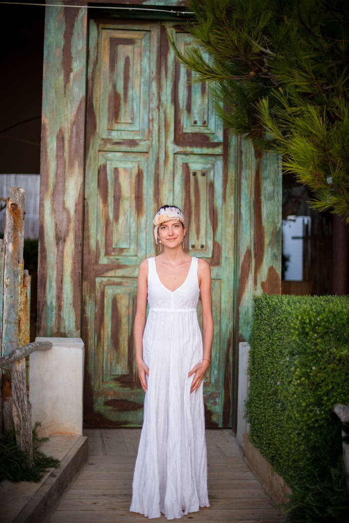 White Linen Wedding Dress -  Long Linen Dress for your Beach Wedding,…
