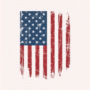 Distressed American Flag PNG | Grunge Patriotic Sublimation | Veteran USA Flag
