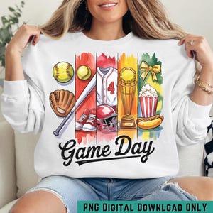Baseball Softball PNG | Game Day Graphic | Watercolor Sports Digital Download
