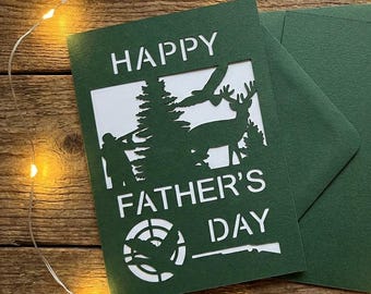Hunting Fathers Day Card SVG | Paper Cut | Cricut Insert Card | Silhouette Studio File | Digital Download