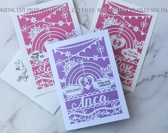 Baby Stats Card svg: Custom Name Baptism Design (Digital Download)