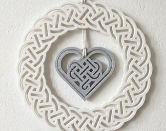 Valentinstag Herzkranz STL-Datei für 3D-Druck (3MF): Keltisches Ornament (Digitaler Download). Kommerzielle Nutzung erlaubt.