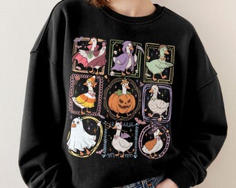 „Just A Spooky Goose“-Sweatshirt, lässiger Halloween-Pullover mit Gänsemotiv, niedlicher Herbstpullover mit Kostüm-Gansmotiv, lustiges Geschenk für die Gruselsaison
