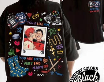 Heated Rivalry Comfort Color Shirt, Hockey Romance Couple Graphic Tee, Ilya Rozanov Shane Hollander Inspired Shirt, Bookish Fan Gift