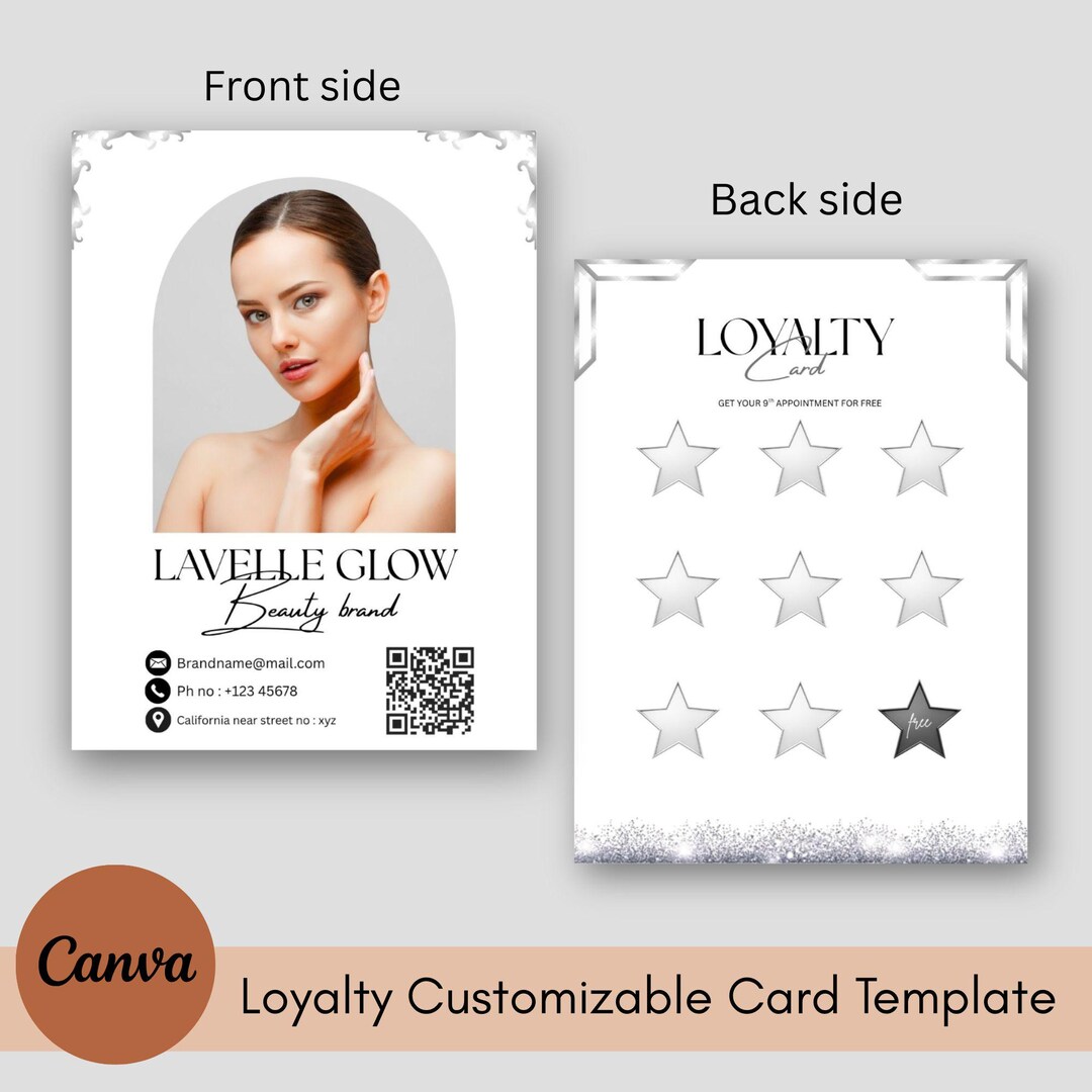 Loyalty Card Template Editable | Canva Punch Card for Small Business ...
