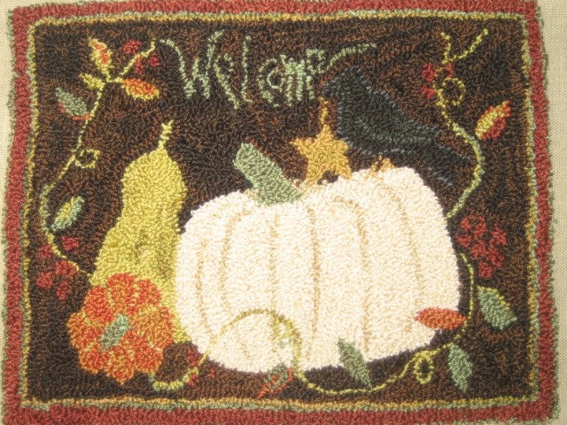 Welcome Autumn-punch Needle Pattern | Etsy