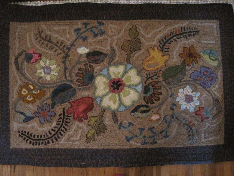 NEW PATTERNDeco Garden Hooked Rug Pattern Etsy