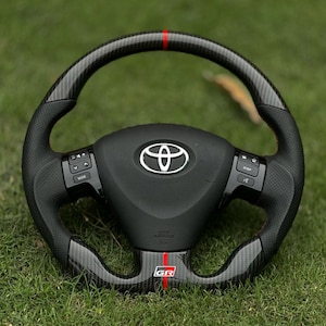 GR Racing Carbon Fiber Steering Wheel for Toyota Corolla, Tacoma, AE101, Supra