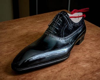 Two-Tone Black Suede & Leather Oxford Shoes - NewBally Designs