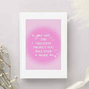 Motivational wall art printable self love quote poster aesthetic pink wall decor instant digital print for home decoration or office space