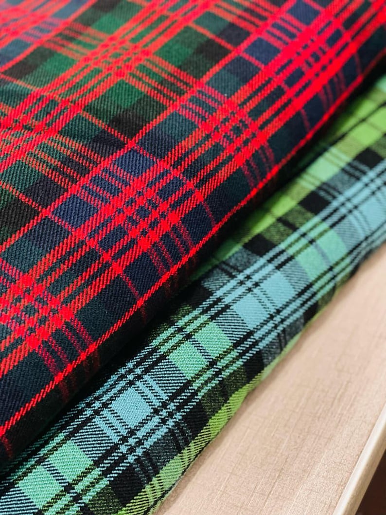Scottish Clan Tartan Fabric by the Yard: 13oz Acrylic Wool Plaid | 54 ...