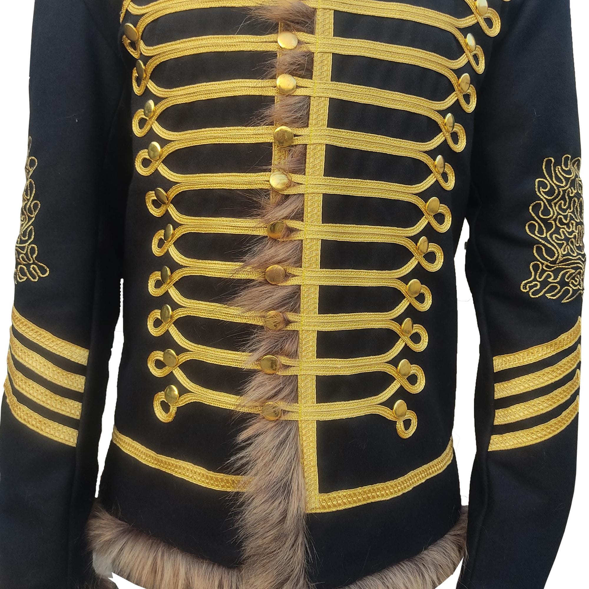 Napoleonic Hussar Military Jacket – 19th Century Vintage Wool