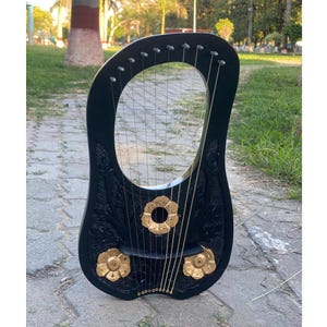 Black and Gold Lyre