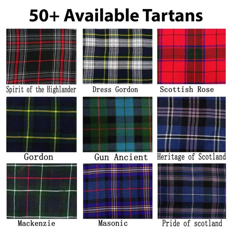 Scottish Clan Tartan Fabric by the Yard: 13oz Acrylic Wool Plaid | 54 ...