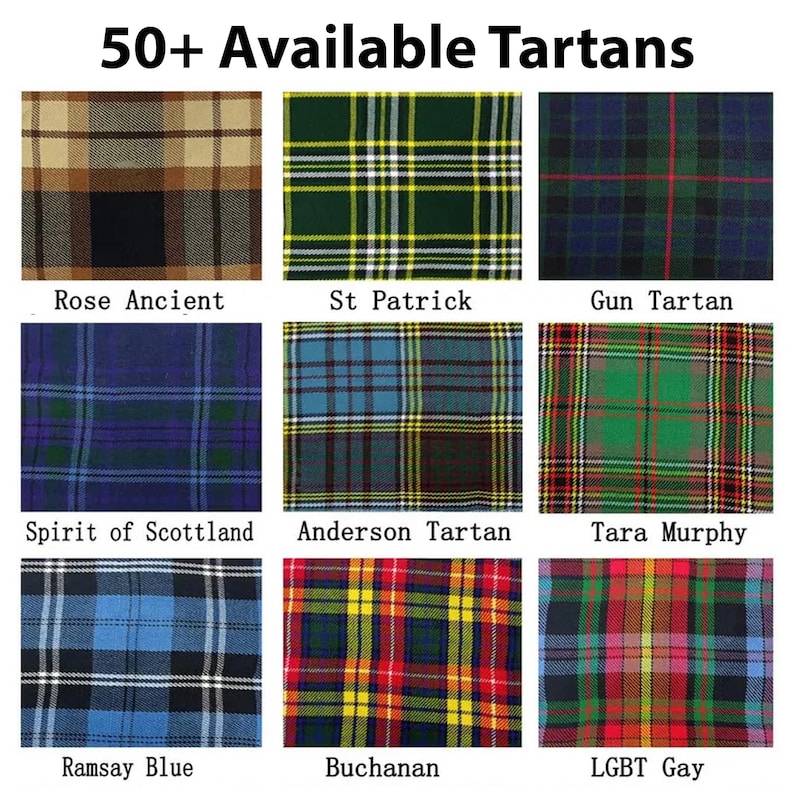 Custom 13oz Scottish Tartan Fabric by the Yard | 54