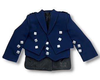 Baby Prince Charlie Jacket With 3 Button Vest – Toddler Formal Kilt Outfit for Weddings & Special Occasions