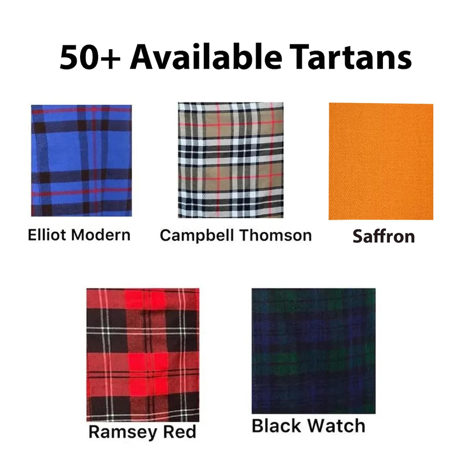 Custom 13oz Scottish Tartan Fabric by the Yard | 54" Wide | 50+ Clan ...