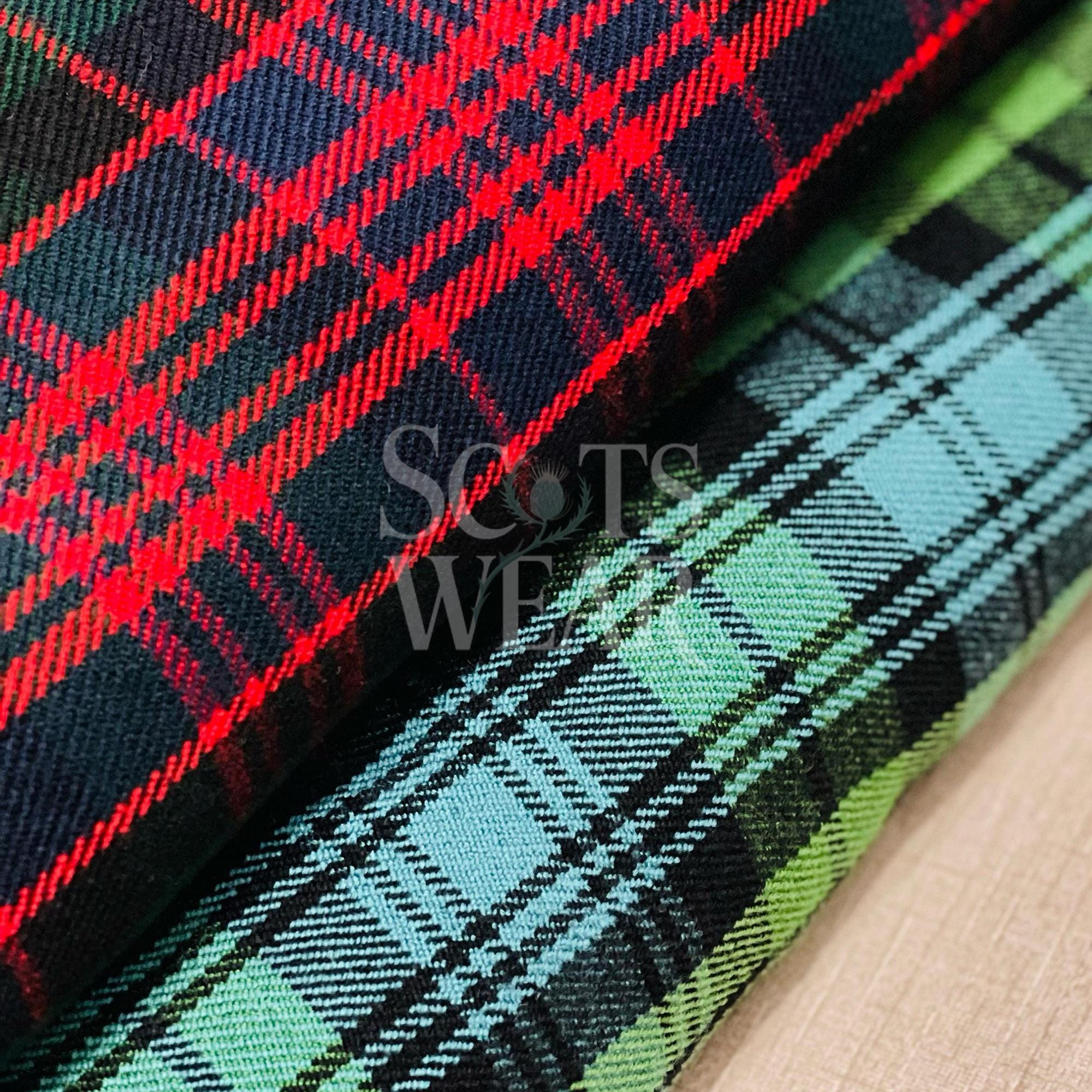 Custom 13oz Scottish Tartan Fabric by the Yard | 54" Wide | 50+ Clan ...