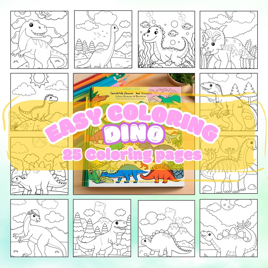 25 Printable Dinosaur Coloring Pages for Kids | Baby Dino Activity ...